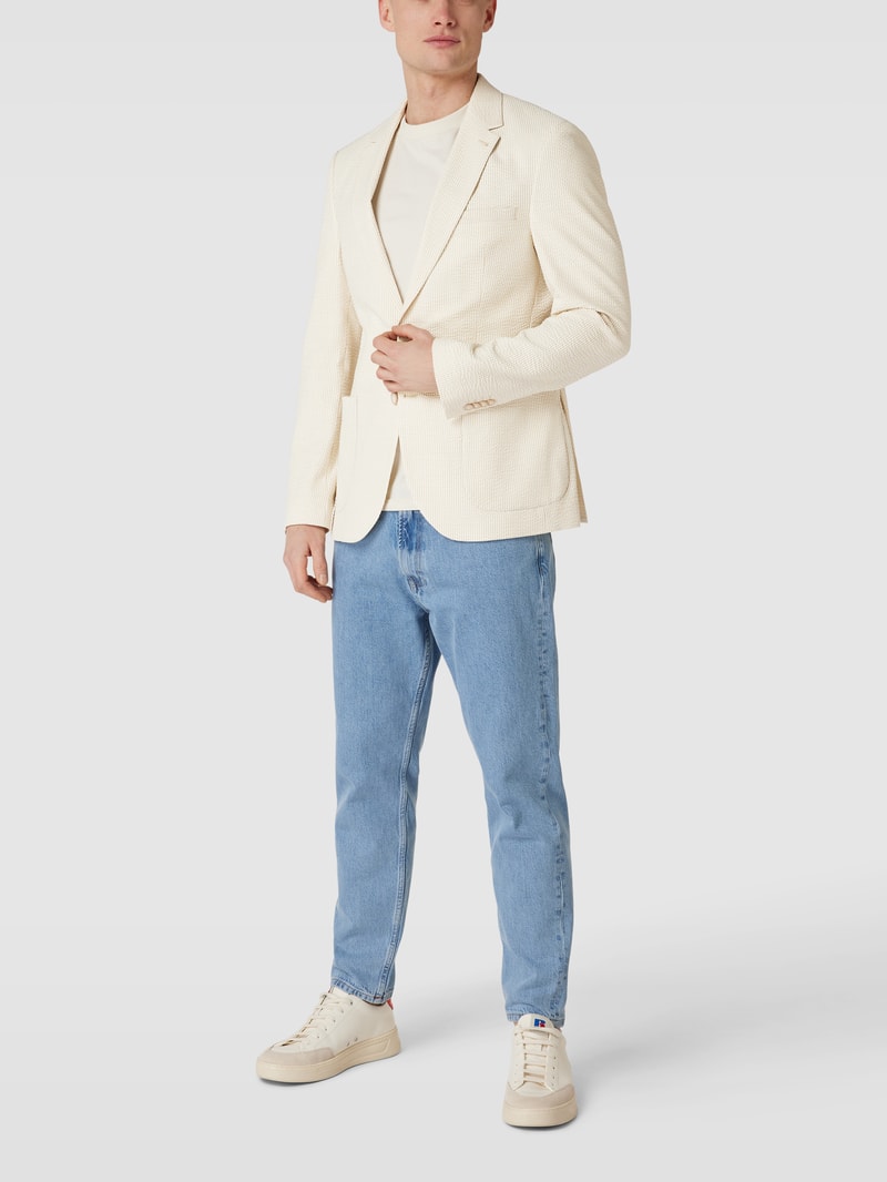 Sakko mit Strukturmuster in beige
