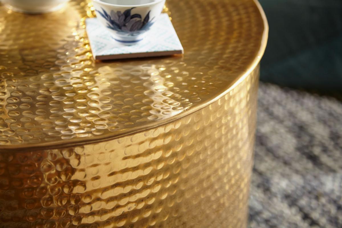 Wohnling Couchtisch RAHI 61 x 40,5 x 61 cm Gold