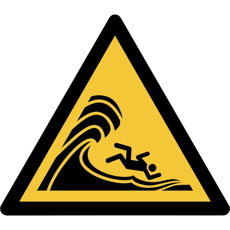 Djois Warnschild Warnung vor hoher Brandung oder hohen brechenden Wellen Klebstoff, einschraubbar PP (Polypropylen) 30 (B) x 0,14 (H) cm 3 Stück