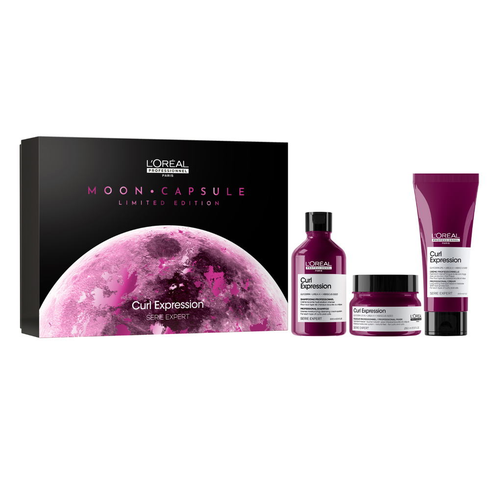 L'Oréal Professionnel Serie Expert Coffret de Noël Trio Curl Expression - Cheveux Bouclés à Crépus Shampoing, masque et soin