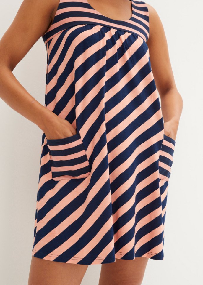 Kurzes Jerseykleid mit Taschen