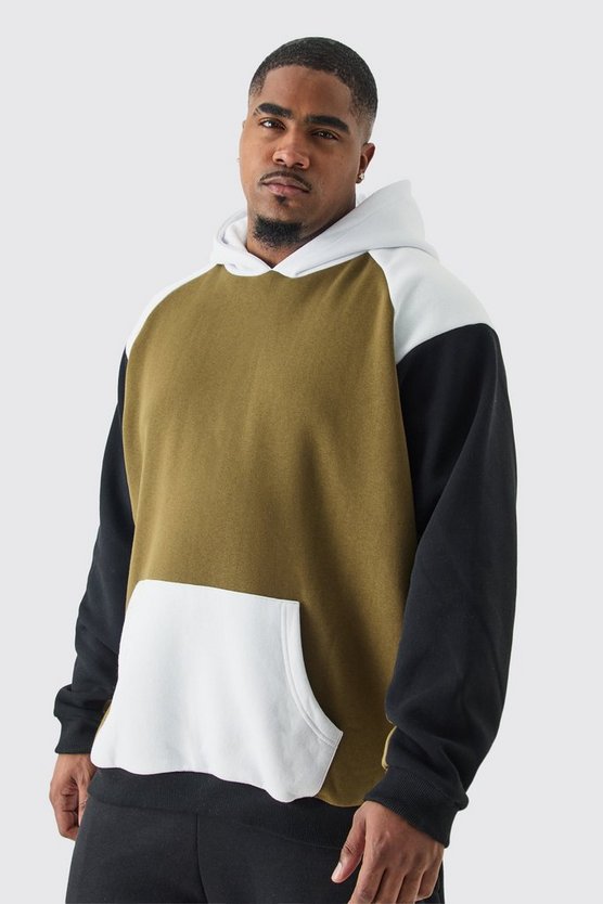 Plus Raglan Colorblock Hoodie