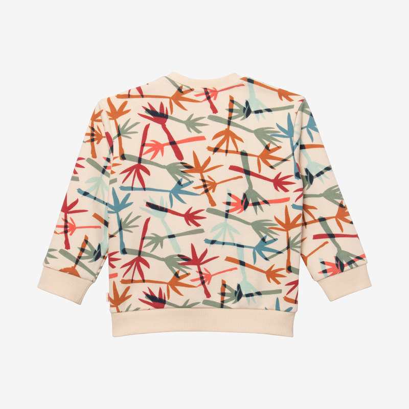 Sweat bébé garçon néo camo palmes jaune Catimini