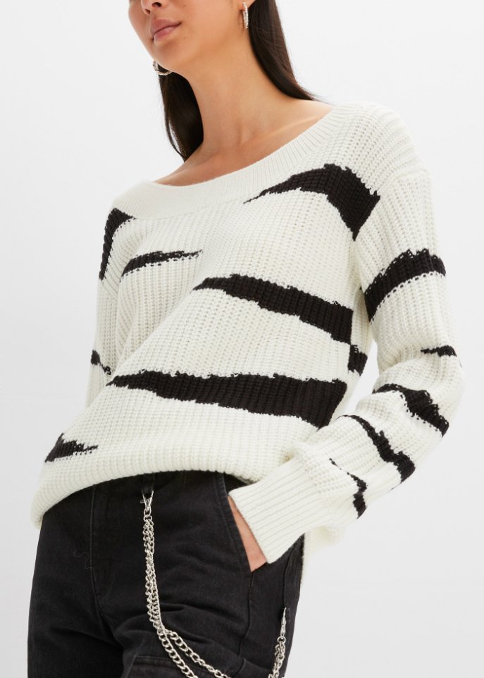 Pullover gerippt