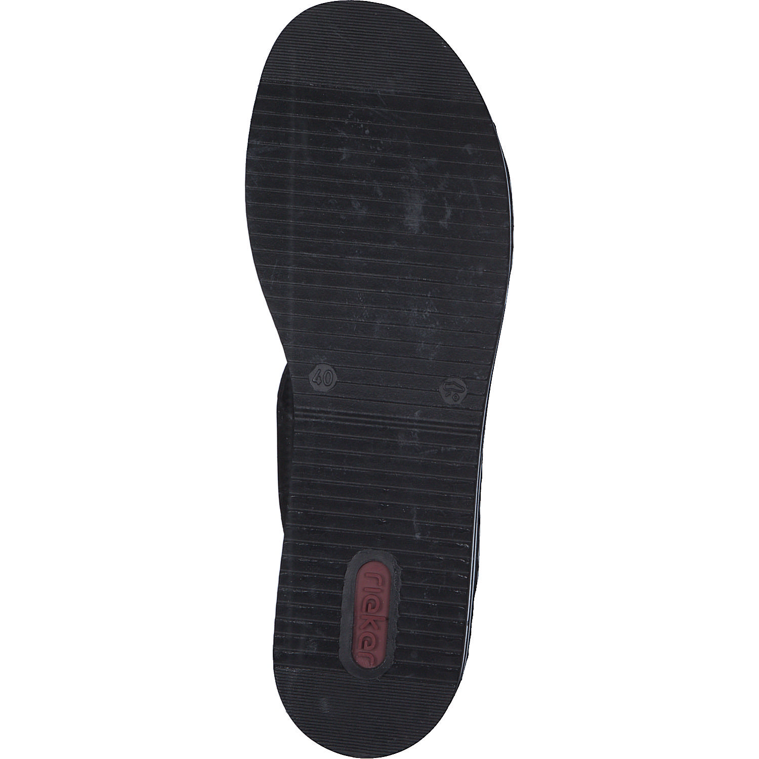 Rieker V0228, Plateau-Pantoletten, Damen, Schwarz