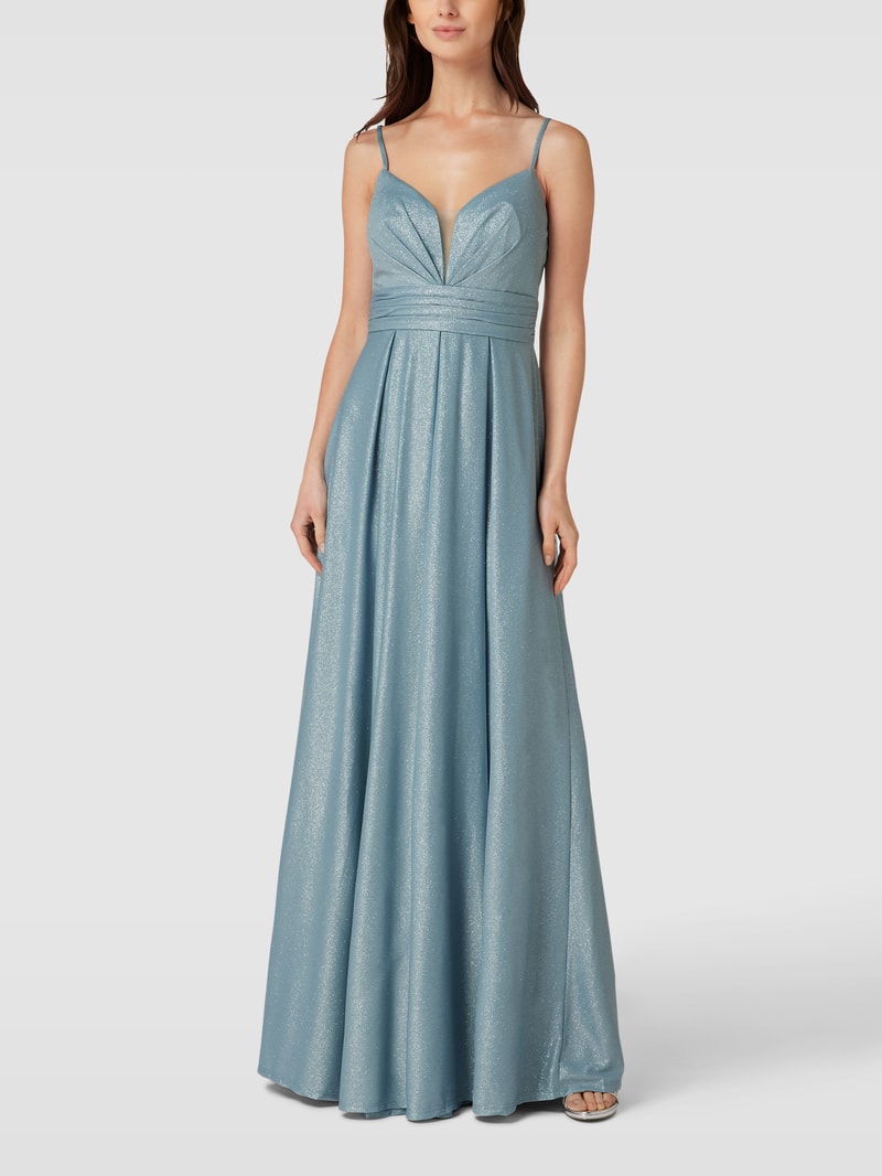 Abendkleid mit Herz-Ausschnitt in schilf