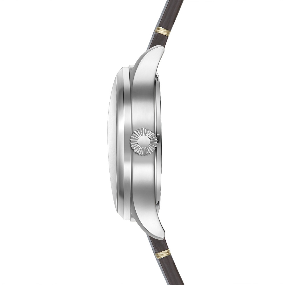 Joh. Rothmann Montre automatique Flight en Argent Cuir véritable en Marron Montre