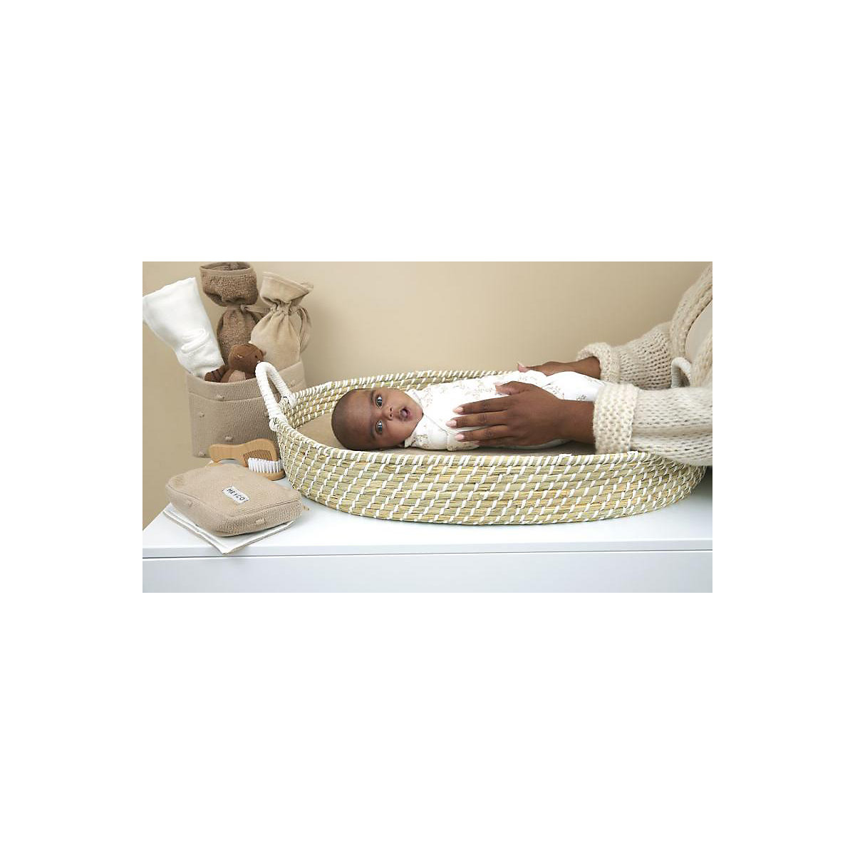 Swaddle 2-Pack 0-3 Monate Branches / uni sand