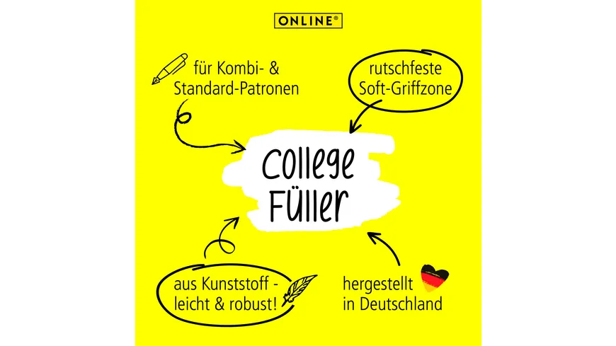 ONLINE Füllhalter Manga weiß/schwarz