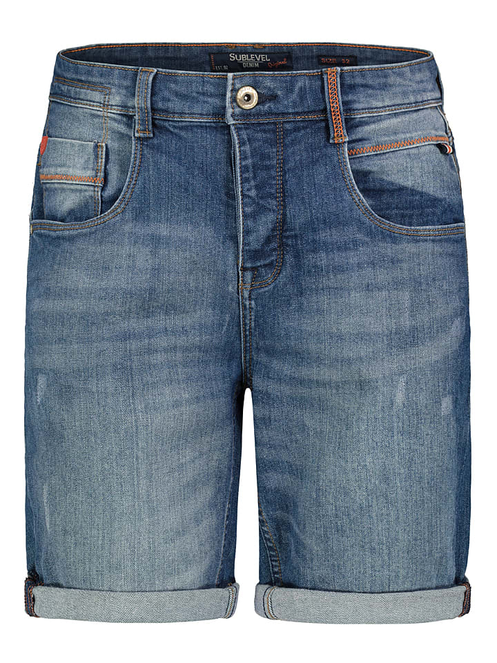 Sublevel Jeans-Bermudas in Blau günstig kaufen