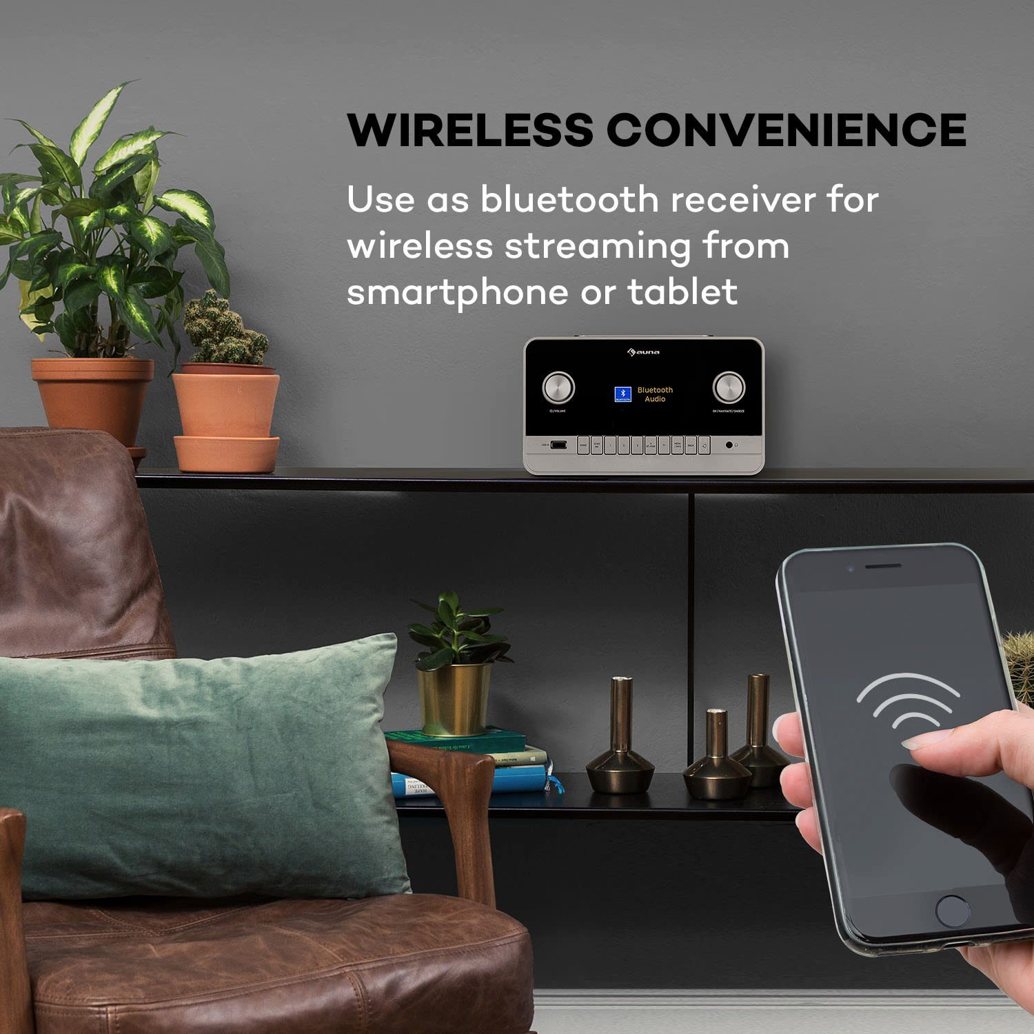 Auna Connect 150 MKII 2.1-Internetradio DAB/DAB+/FM Spotify BT 2,8