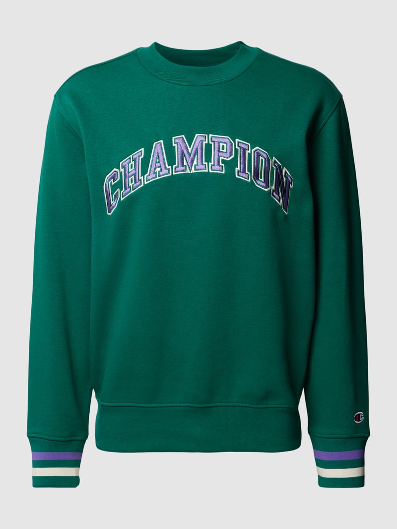 Sweatshirt mit Kontraststreifen in grün