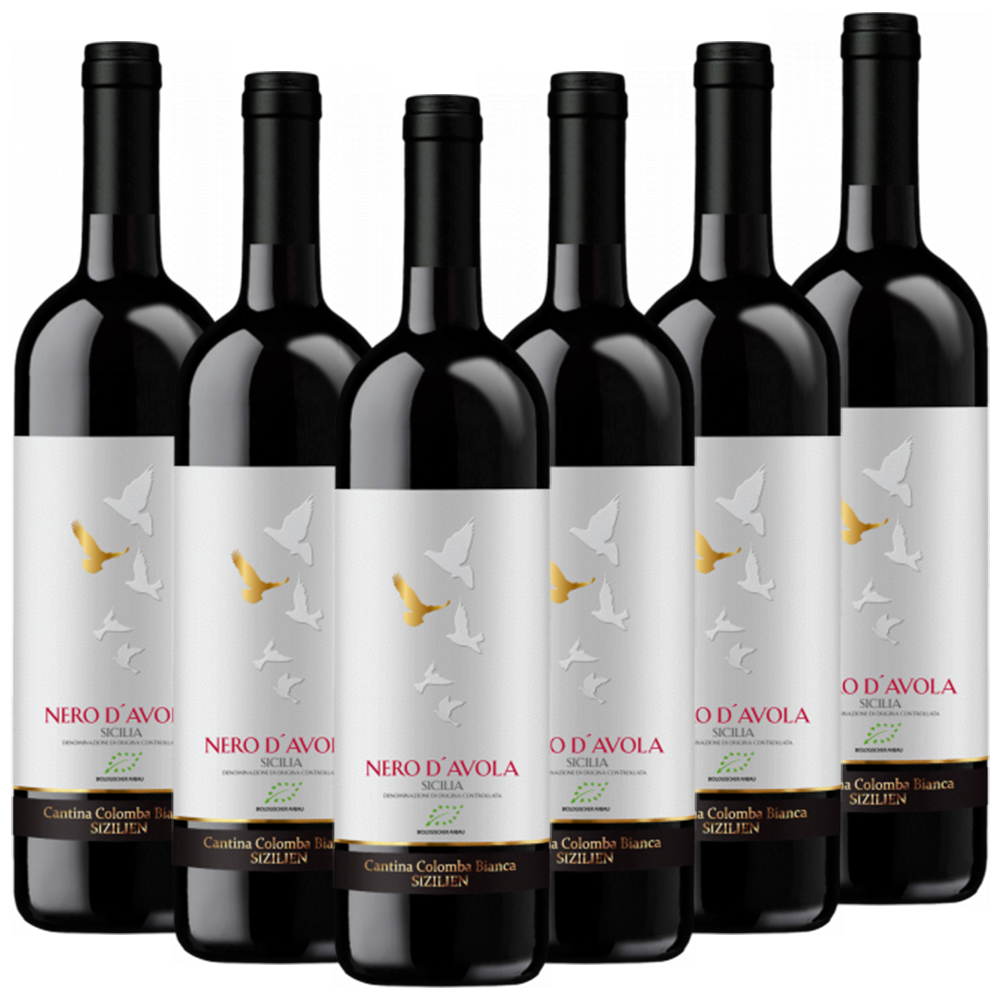 Colomba Bianca Bio-Nero d Avola Sicilia DOC Colomba Bianca Italien  trocken - 6er Karton