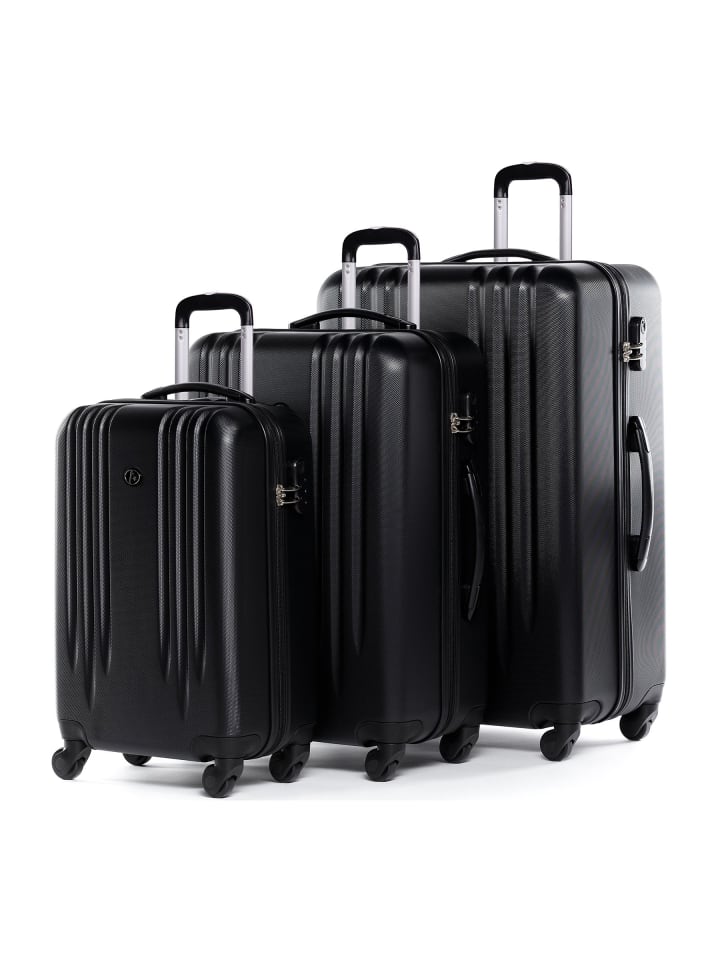 FERGÉ Kofferset Hartschale 3-teilig Hartschale 3 teilig Koffer Set Marseille in schwarz günstig kaufen onesize