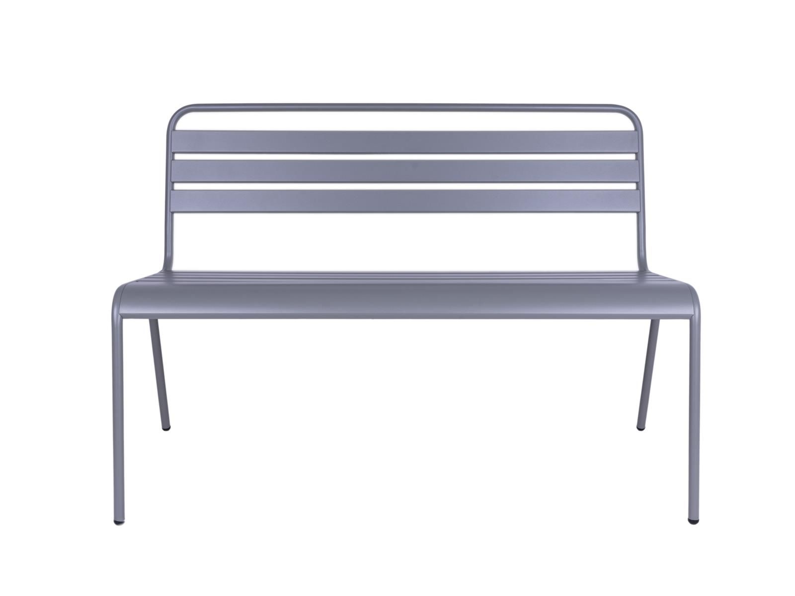 MaximaVida Max 120 cm mausgraue Metall Gartenbank