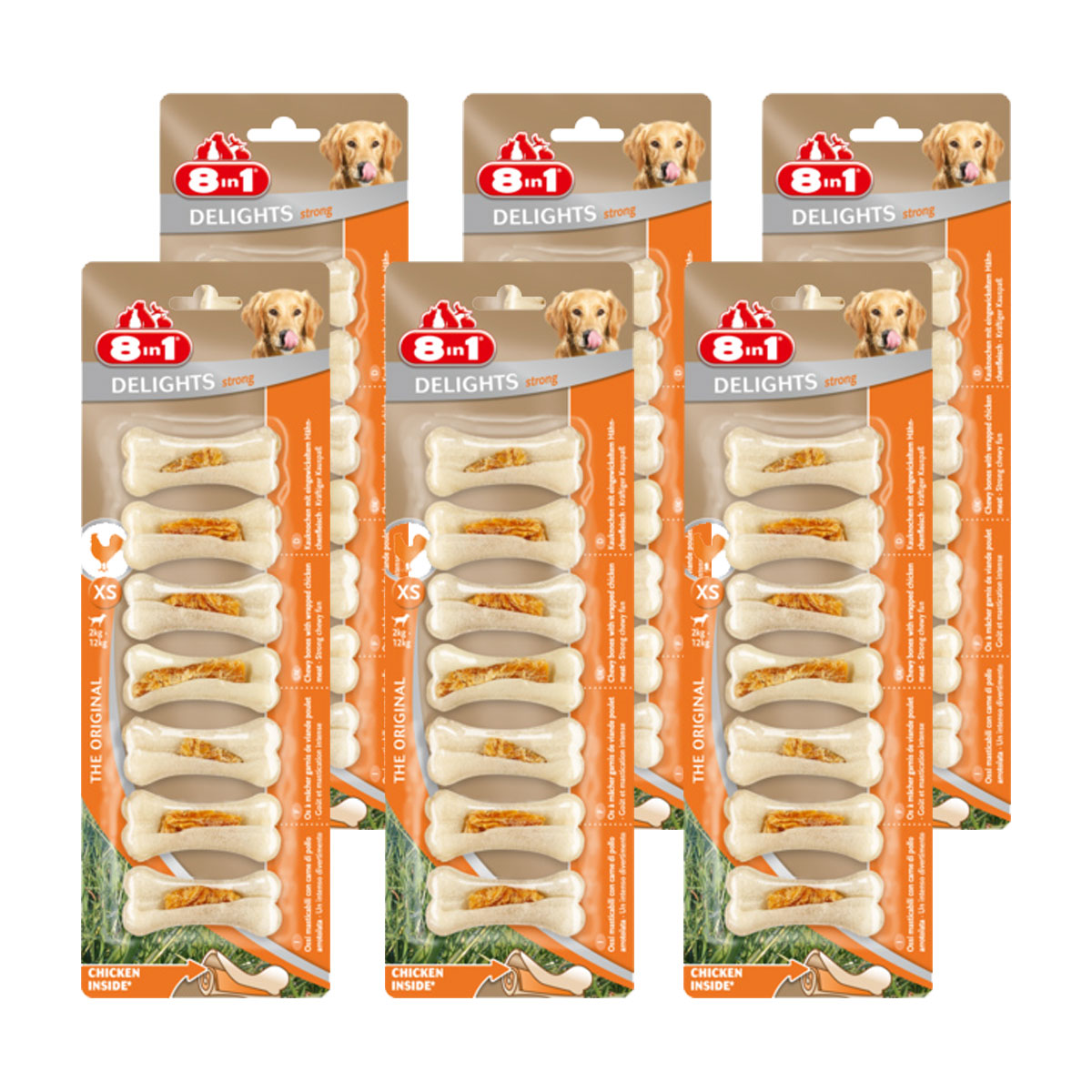 8in1 Hundesnacks Delights Kauknochen Strong kaufen bei ZooRoyal