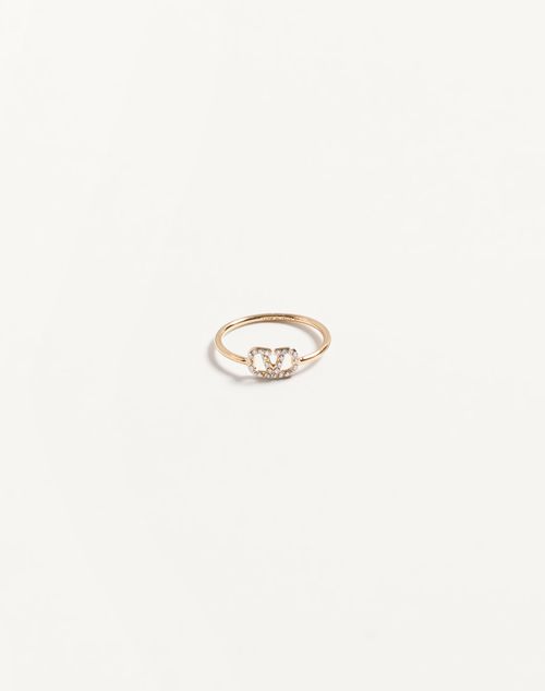 Anel exclusivo VLogo em metal e cristais Swarovski®