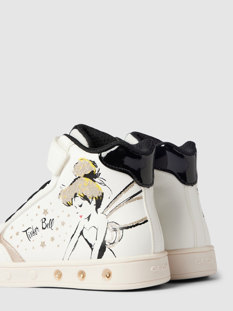 High Top Sneaker mit Motiv-Prints in offwhite