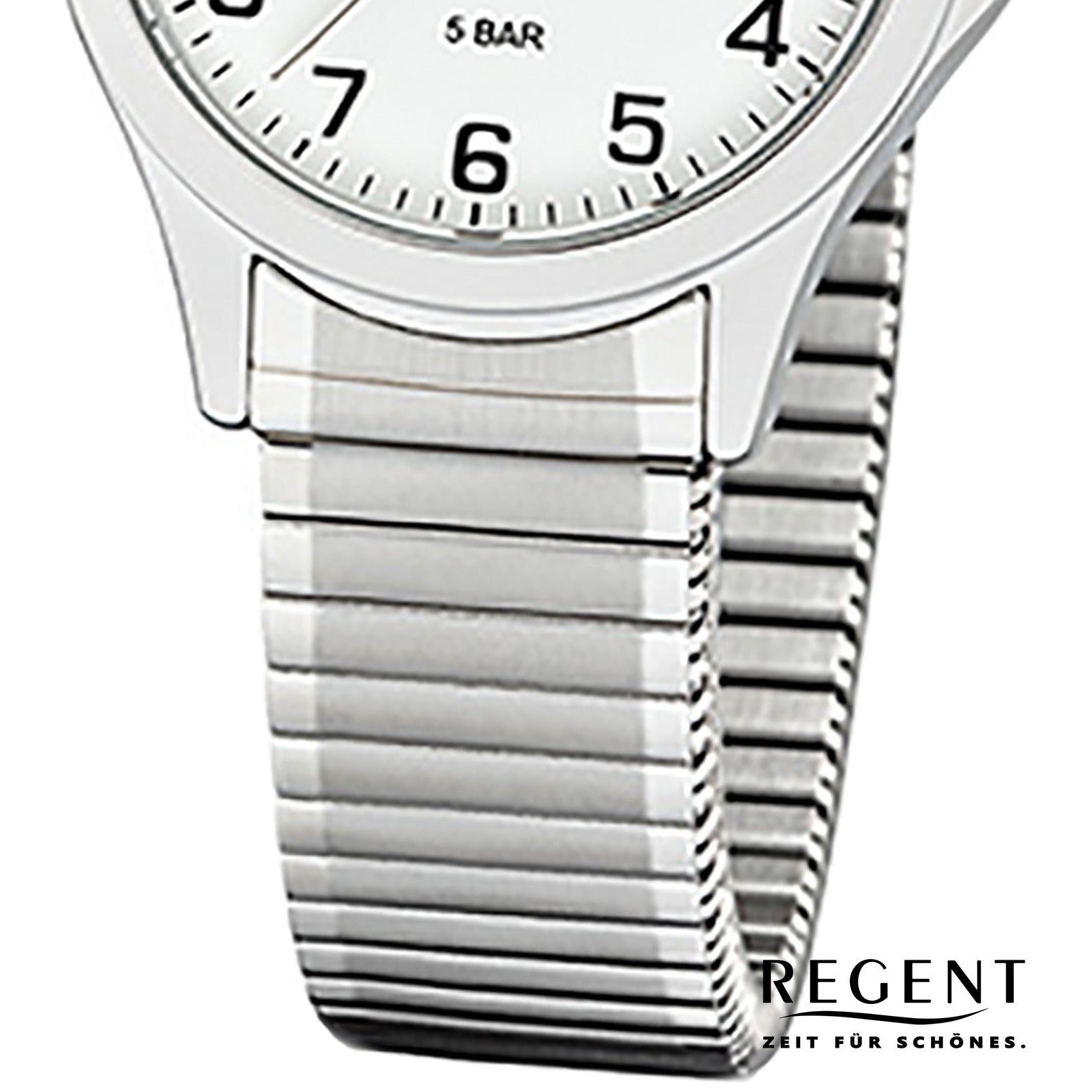 Regent Quarzuhr Regent Damen Uhr 2242424 Metall Quarz, Damen Armbanduhr rund, klein (ca. 29mm), Metallarmband