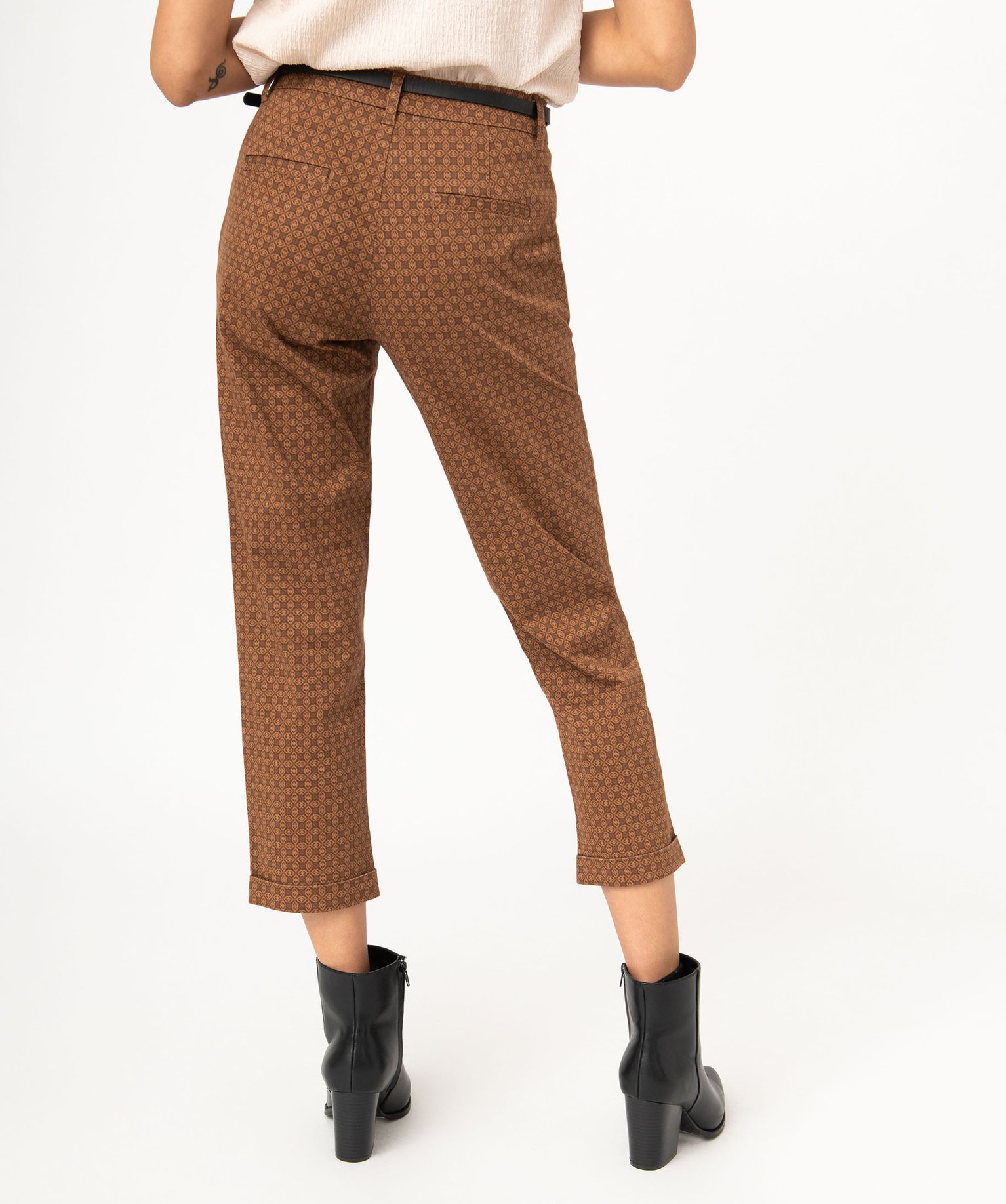Pantalon imprimé longueur 7/8ème femme imprime | GEMO