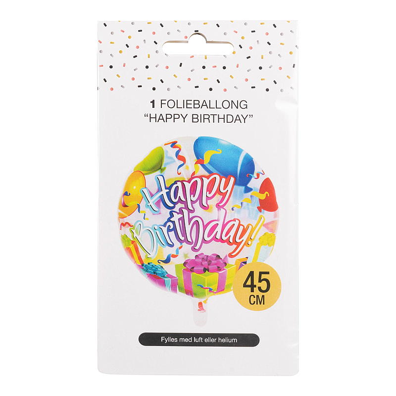 Giform Folieballong 45 cm Happy birthday