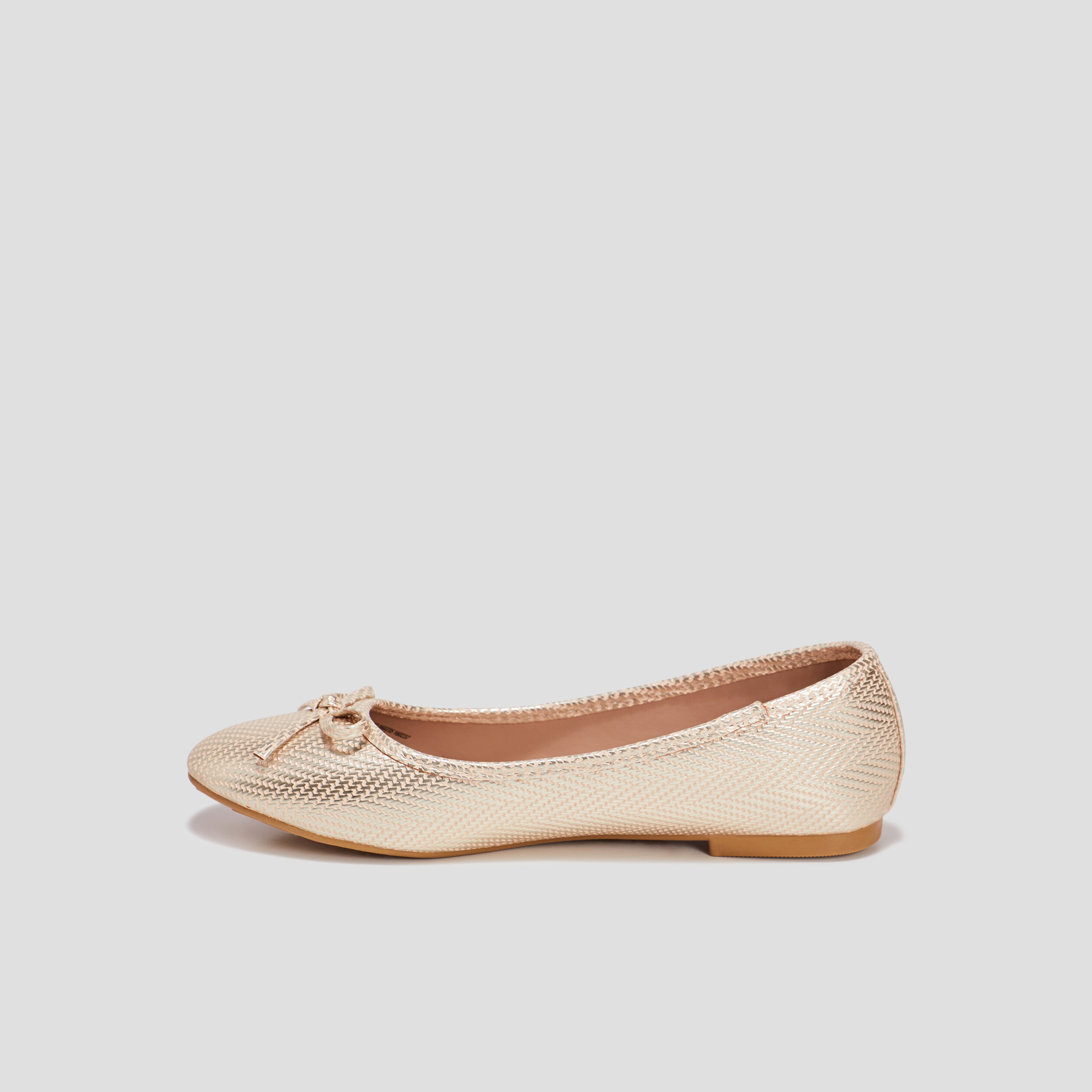 Ballerines détail noeud jaune or femme | La Halle