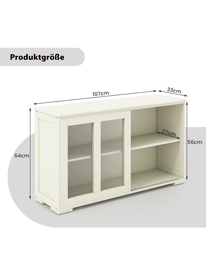 COSTWAY Sideboard in Creme günstig kaufen onesize