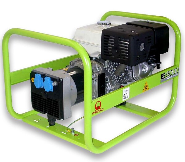 Pramac PA432SH1000 E5000 bensiinigeneraattori 230V 5 kVa Honda moottorin manuaalinen käynnistys