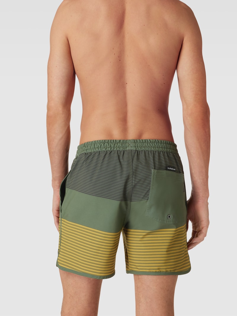 Badehose mit Allover-Muster Modell 'TIJUANA' in khaki