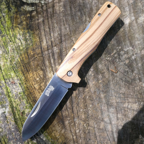 TASCHENMESSER OLIVENHOLZ - Klappmesser