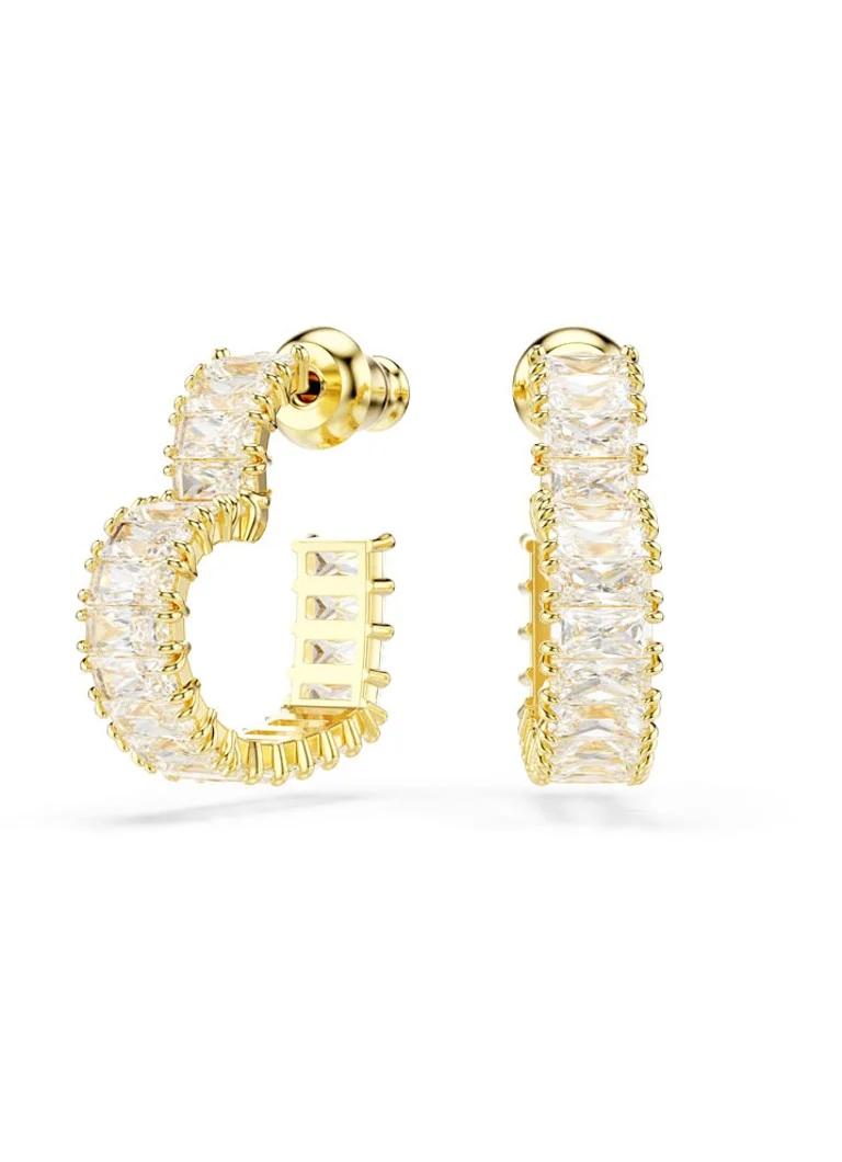 Swarovski Matrix gold-plated stud earrings