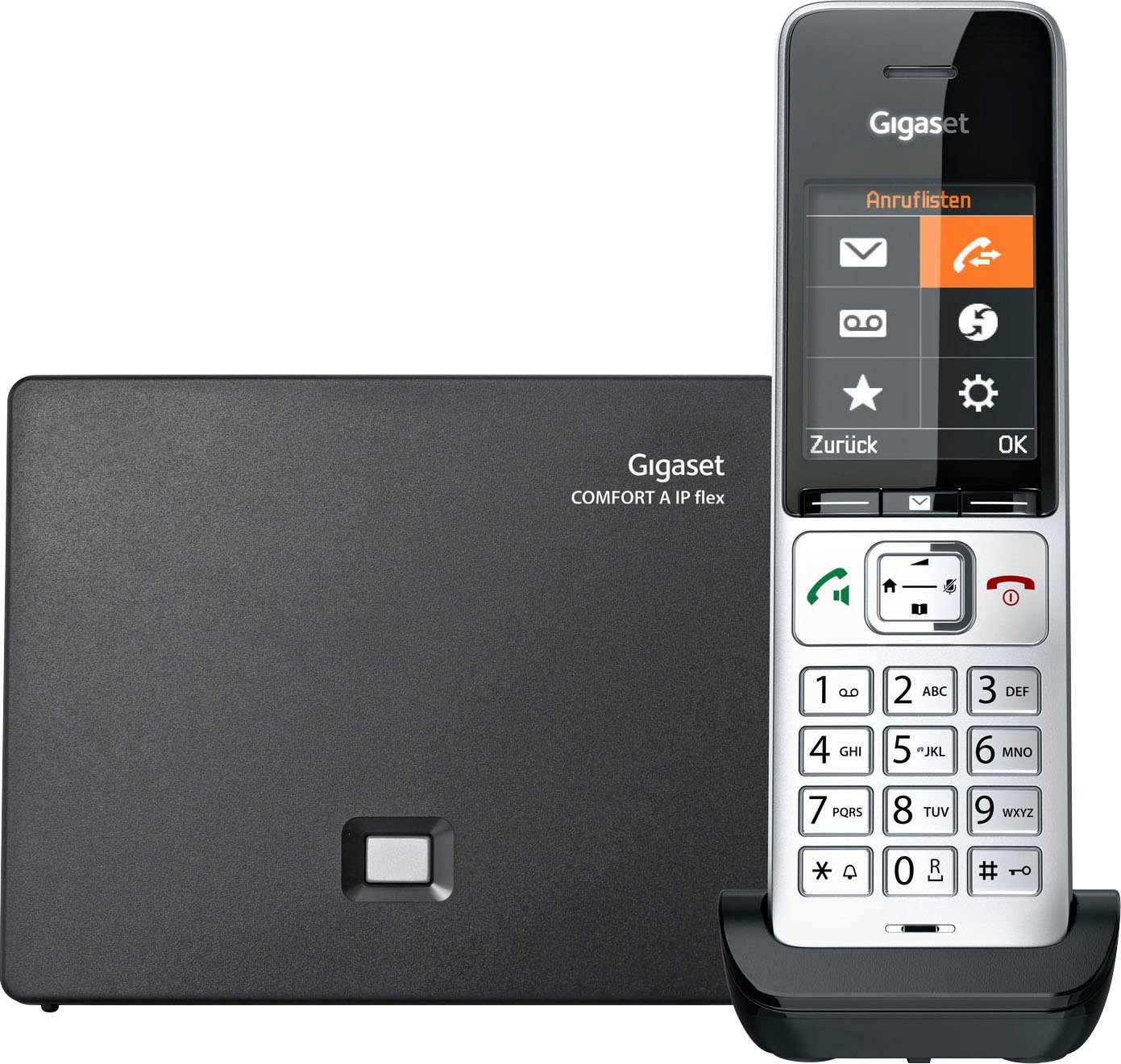 Gigaset COMFORT 500A IP flex Schnurloses DECT-Telefon (Mobilteile: 1, LAN (Ethernet)