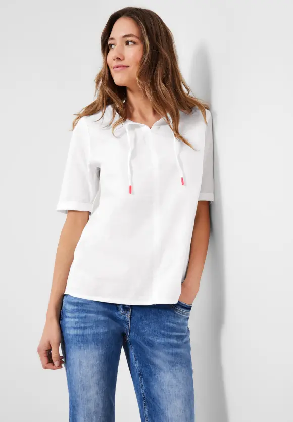 CECIL Leinen Bluse in Unifarbe