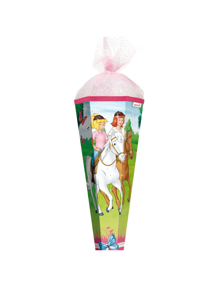 ROTH Set Schultüte groß Bibi & Tina 85 cm mit LED-Schleife in Bunt günstig kaufen onesize