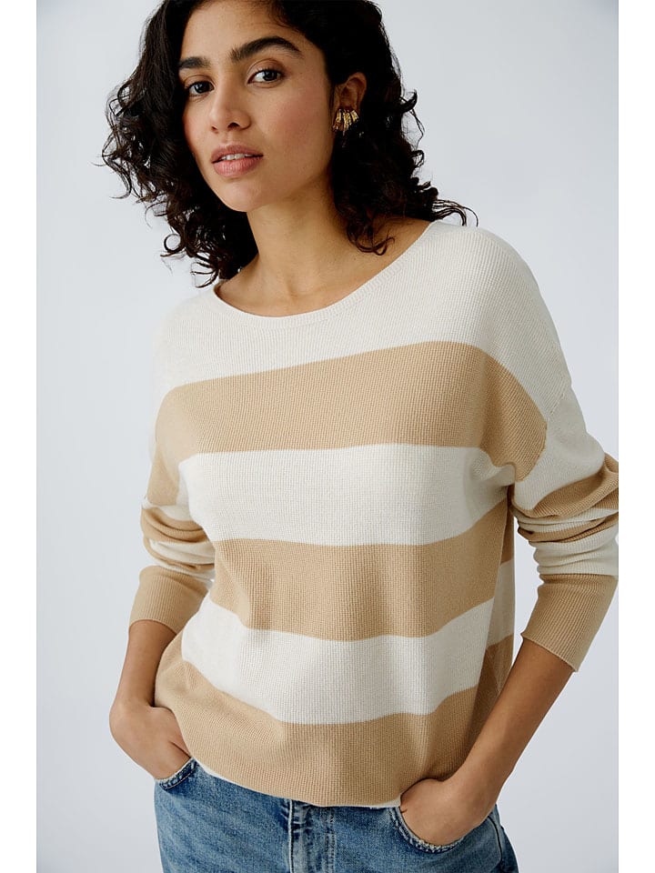 Oui Pullover in Beige/ Creme günstig kaufen