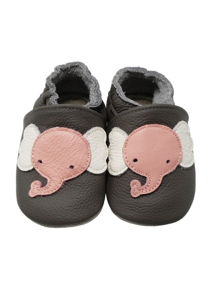 Yalion Leder-Krabbelschuhe 