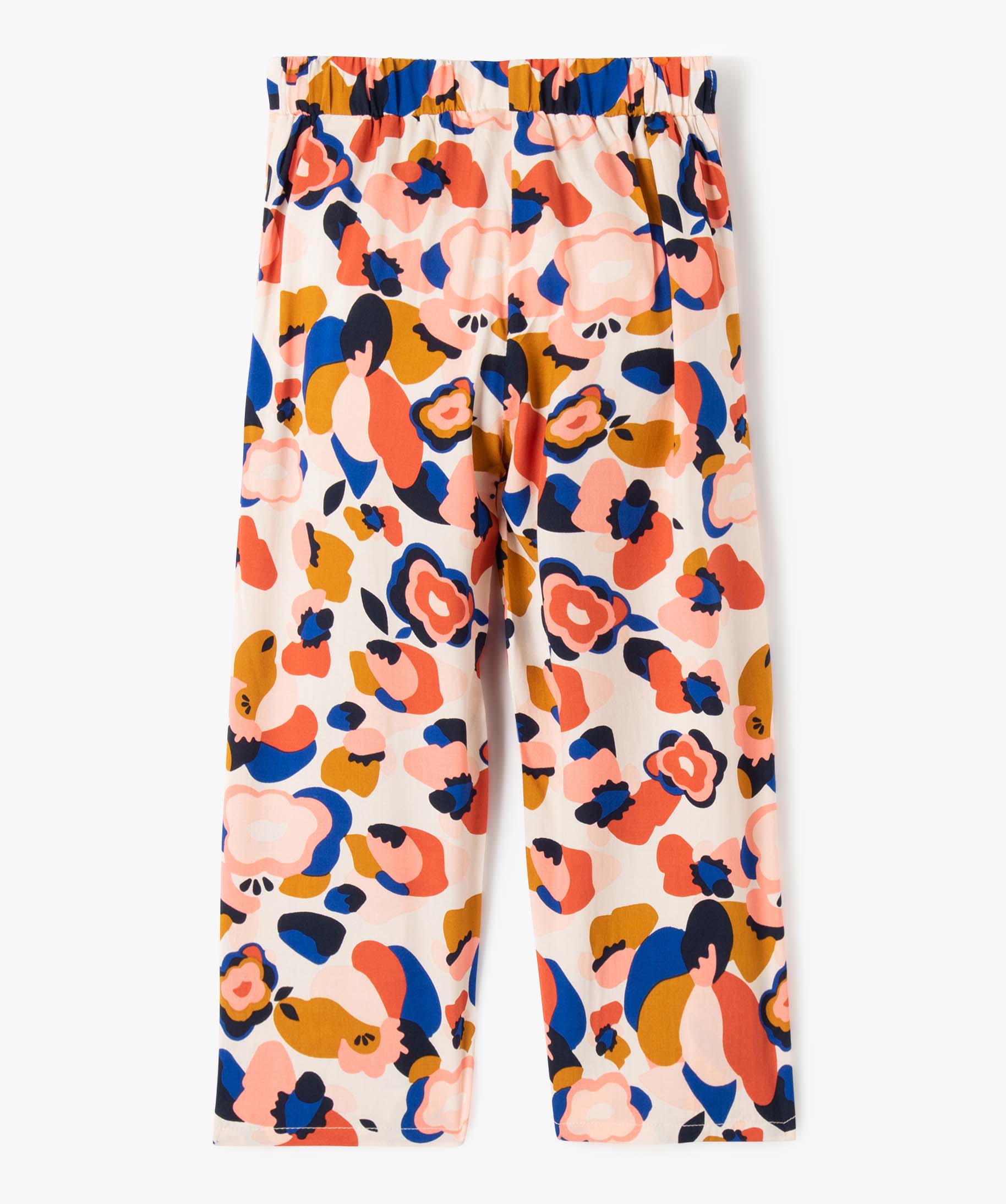 Pantalon fille large et fluide à motifs multicolore | GEMO