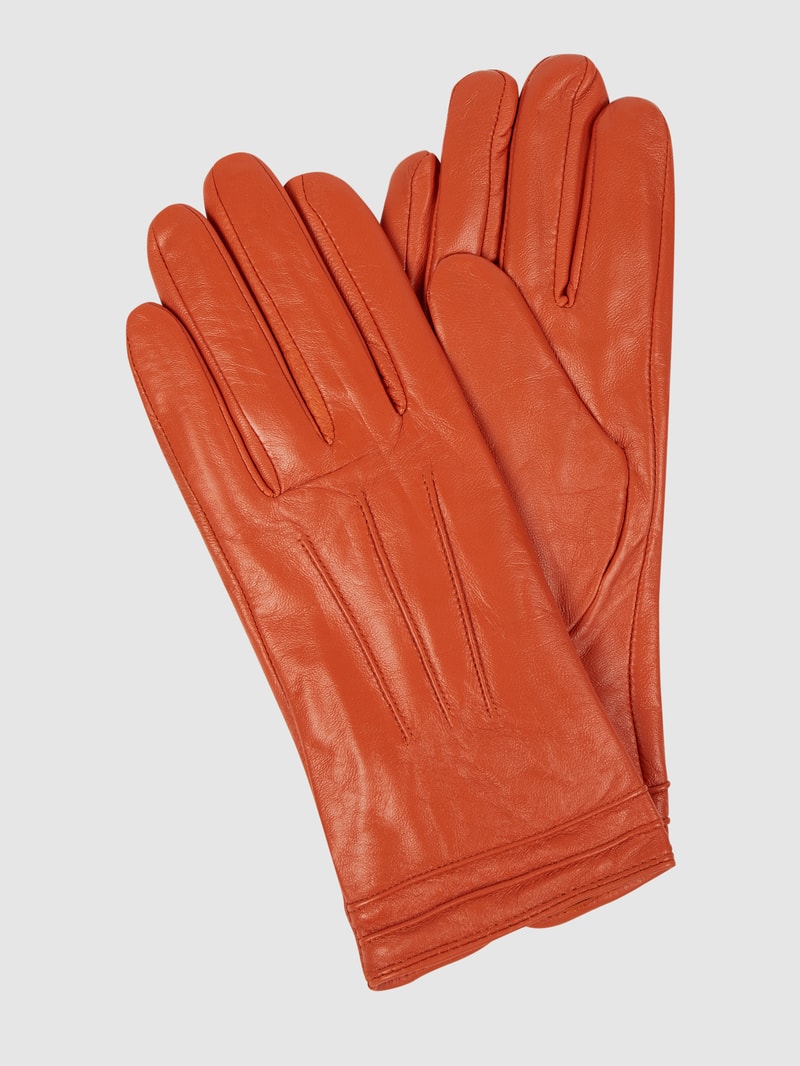 Lederhandschuhe aus Lammnappa in orange