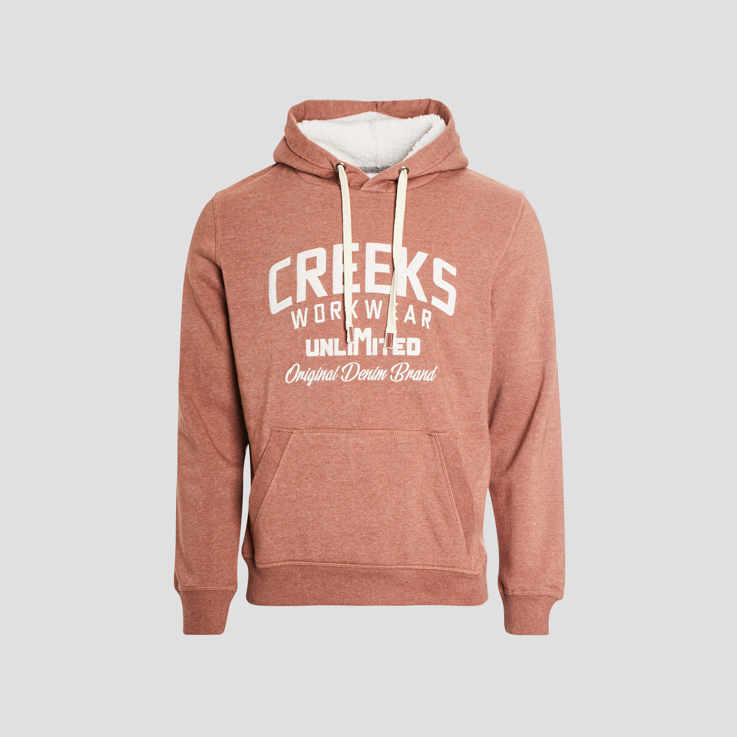 Sweat à capuche hoodie Creeks marron homme | La Halle