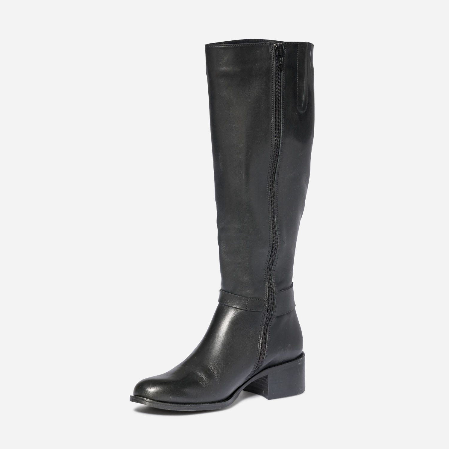 Botte noire éco-conçue en cuir
