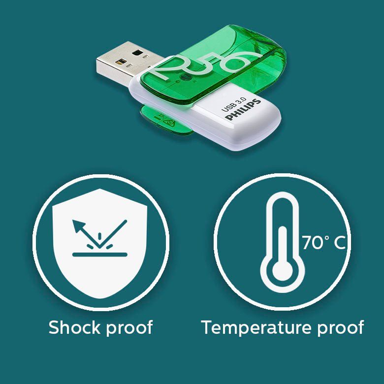 Philips Vivid Edition 256GB USB-Stick (USB 3.0, Lesegeschwindigkeit 100 MB/s)