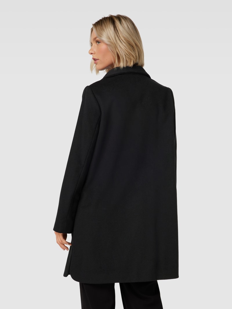 Kurzmantel mit Stehkragen und Eingrifftaschen in schwarz