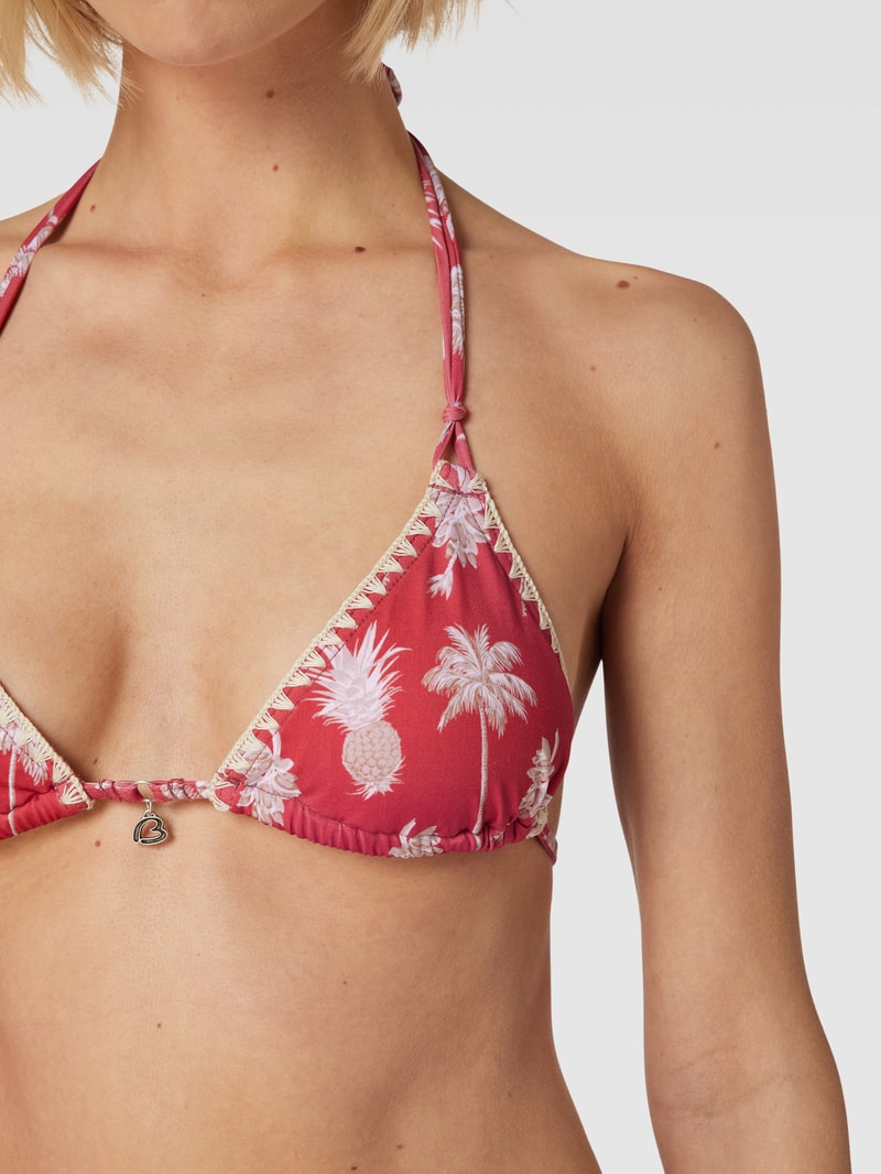 Bikini-Oberteil mit Motiv-Print Modell 'NUCO SOUTHBAY' in dunkelrot