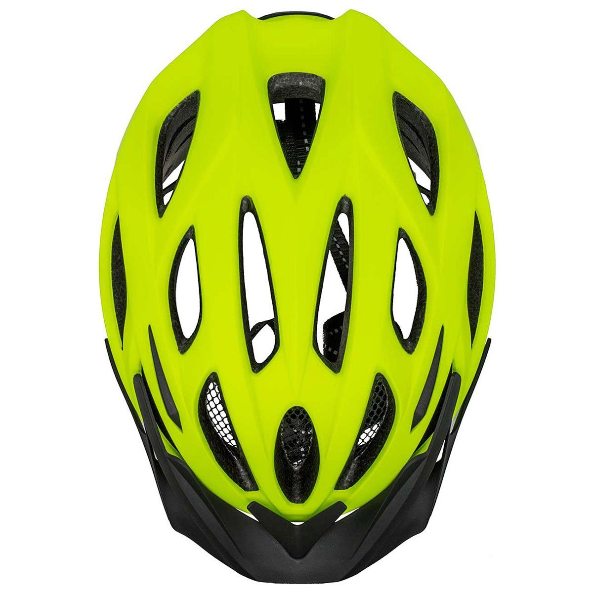 Airtracks Fahrradhelm Fahrradhelm Savage S/M (53-58cm), L/XL (58-63cm) (KJ-201 für Herren und Damen - EPS Körper), + IN MOULD / Neon Weiß Schwarz Matt