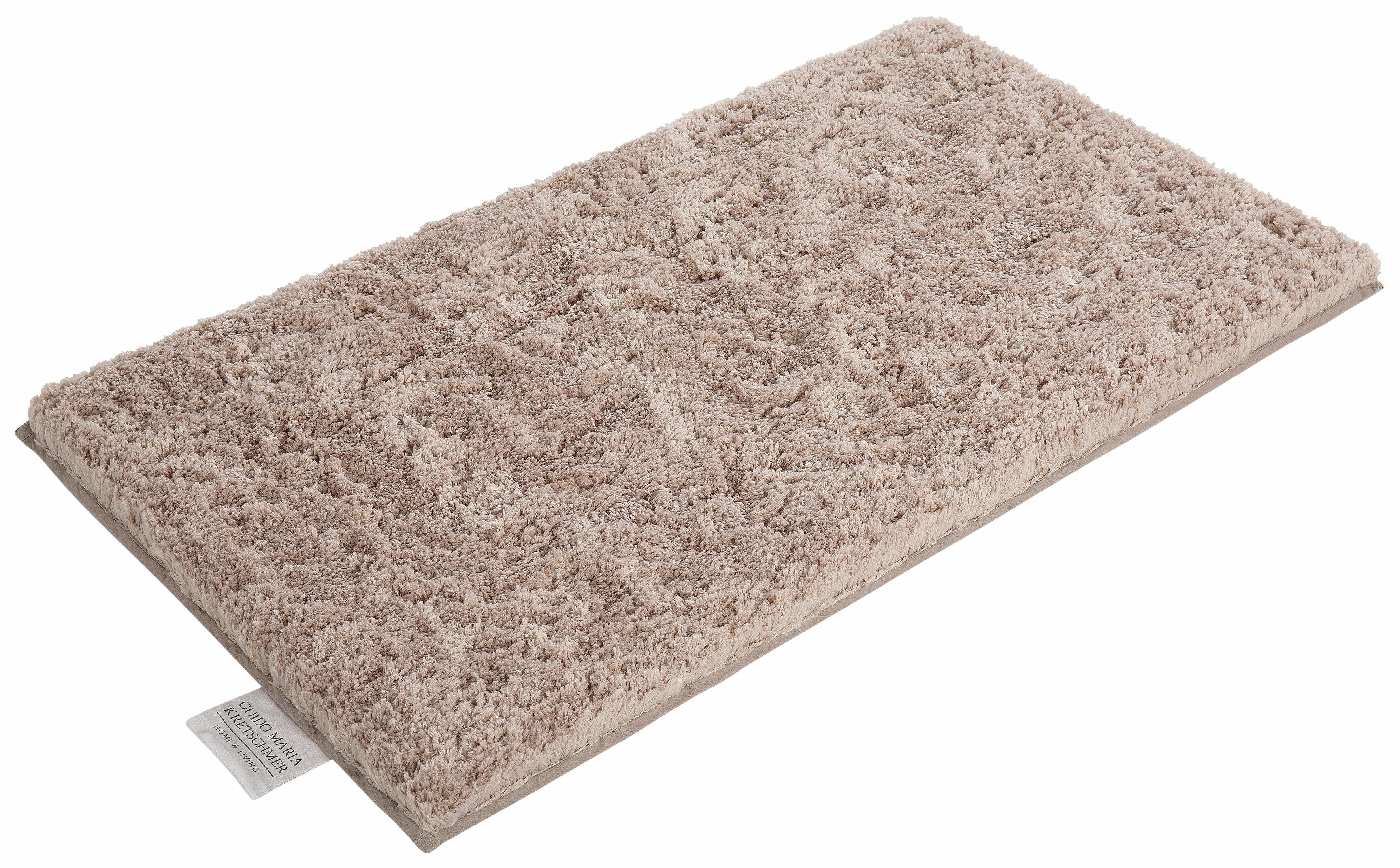 Badematte Jari Guido Maria Kretschmer Home&Living, Höhe 30 mm, rutschhemmend beschichtet, fußbodenheizungsgeeignet, schnell trocknend, strapazierfähig, Kunstfaser, rechteckig, Badematten, Uni-Farben, Badteppich, auch als 2 teiliges Set & rund