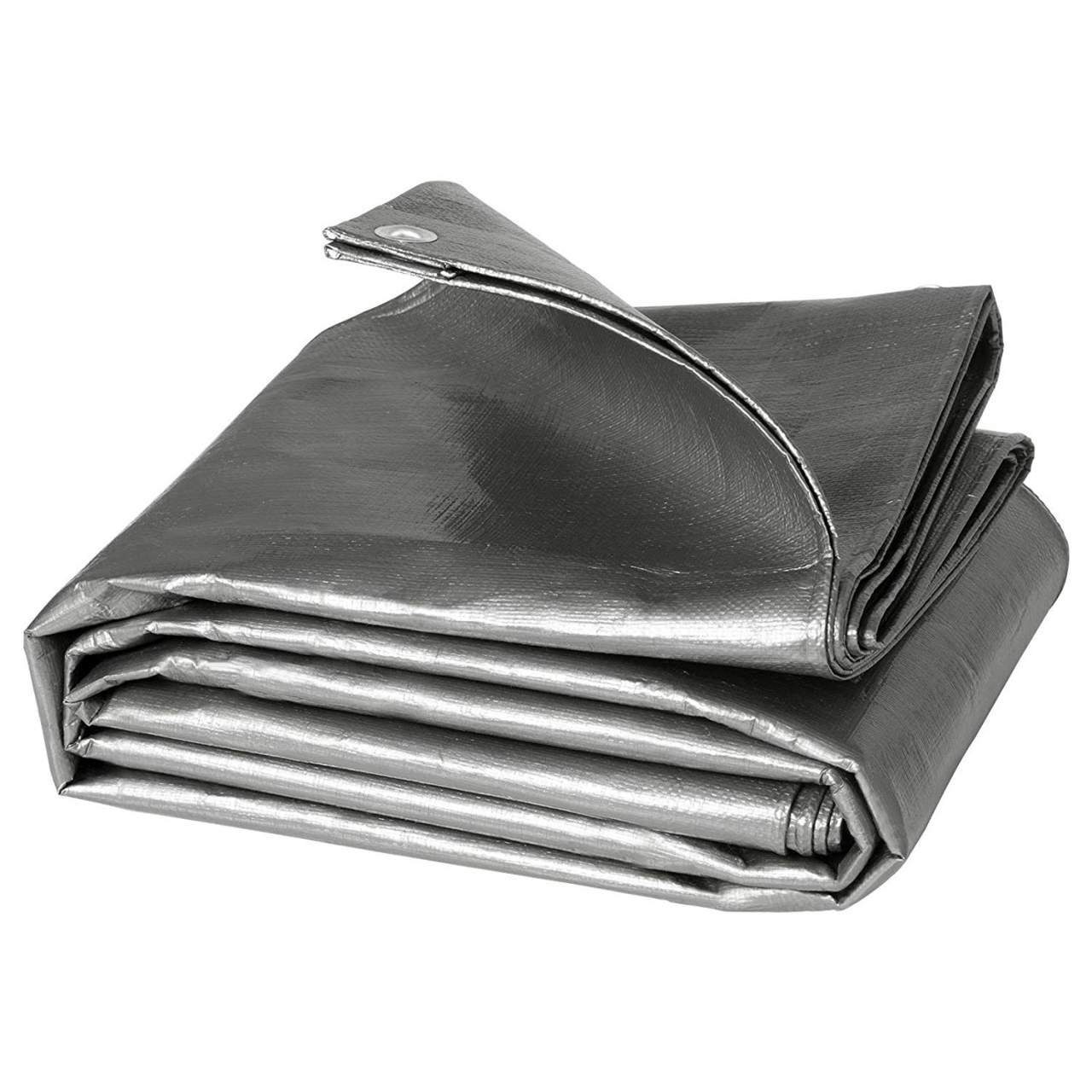 Woltu Pool-Abdeckplane (1-St), Abdeckplane Gewebeplane,180g/m² grau