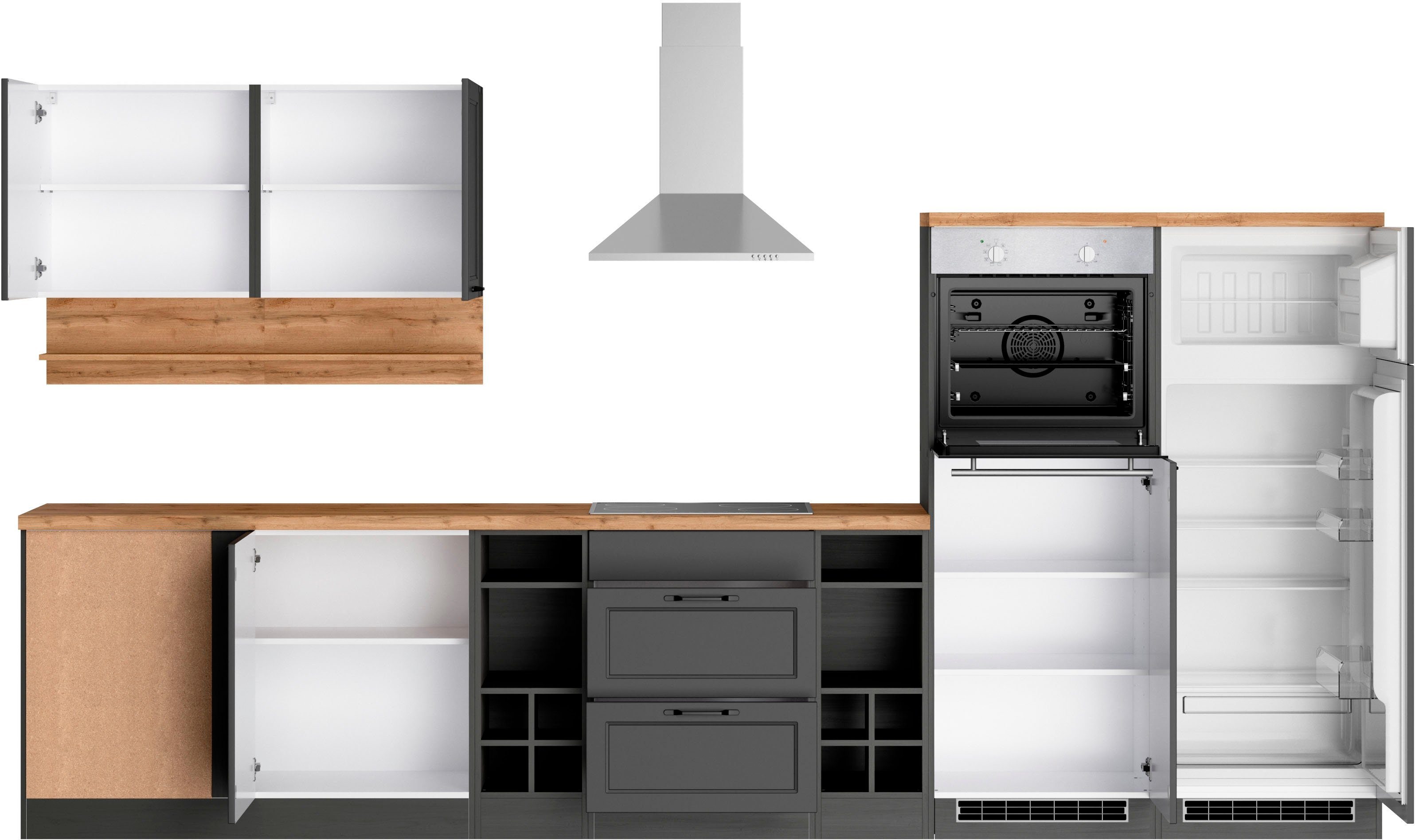 HELD MÖBEL Küche Lana, Stellbreite 240/360 cm, wahlweise mit E-Geräten