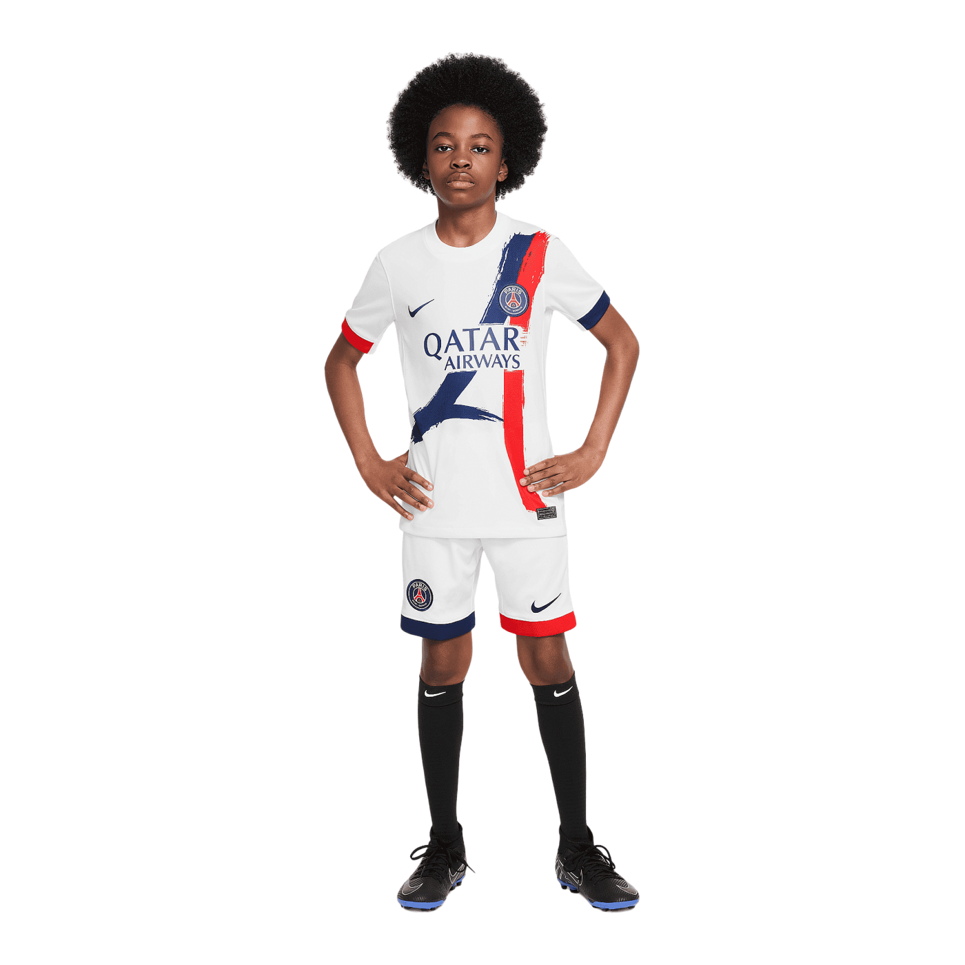 Nike Paris St. Germain Short Away 2024/2025 Kids Weiss F100