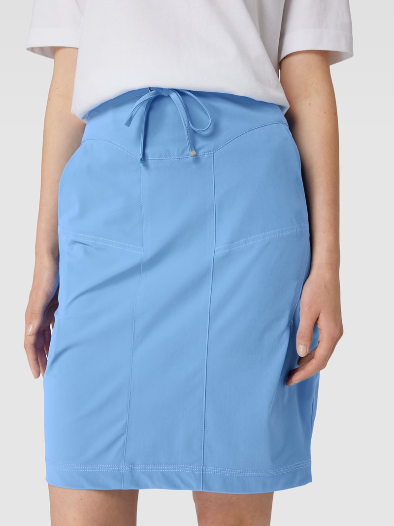 Bleistiftrock mit Ziernähten Modell 'WARIS' in royalblau