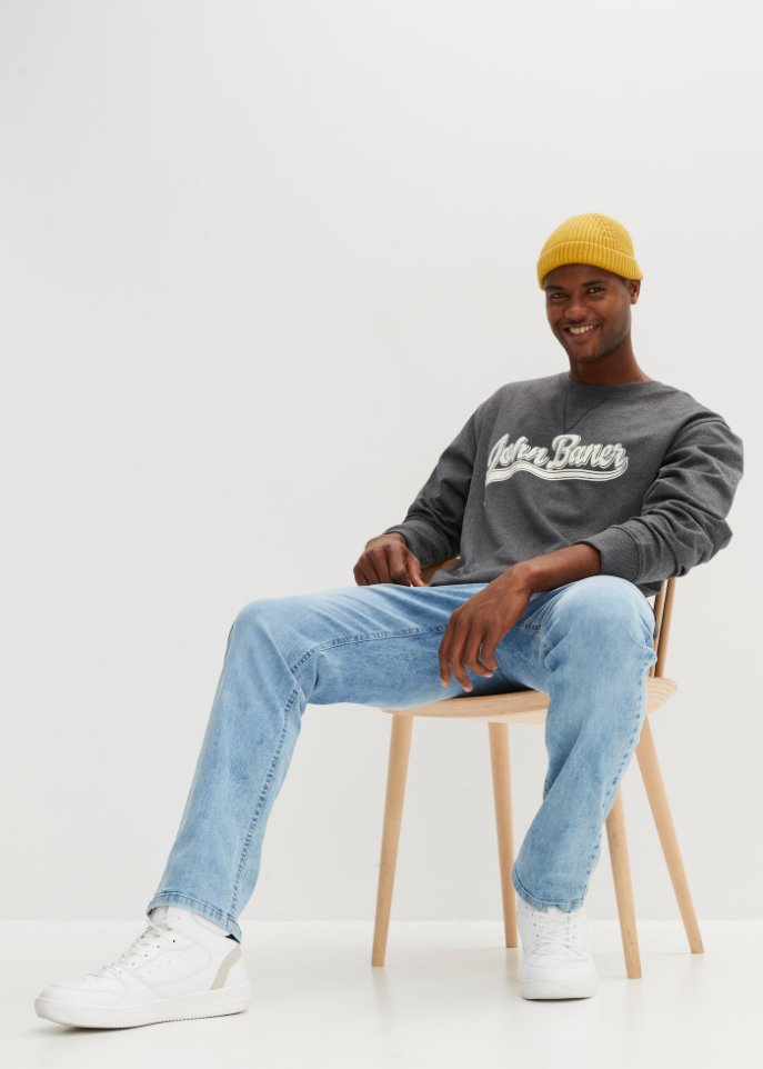 Sweatshirt mit recyceltem Polyester, Loose Fit